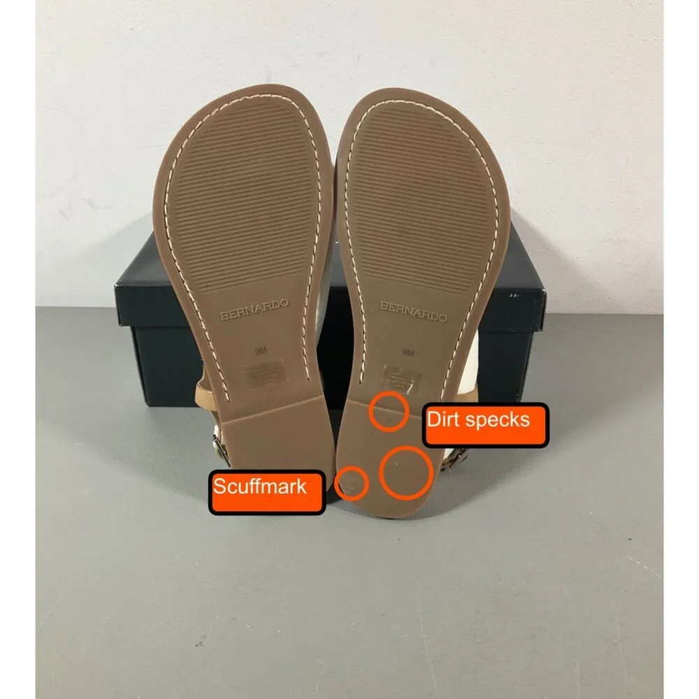 Bernardo Mirabeau Women's Leather Sandals - Brown, Size 9, Floral Embellishment - Picture 11 of 12